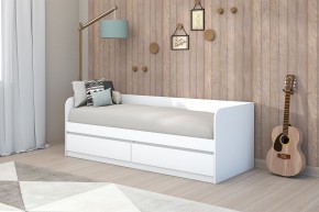МС "Хилтон" Кровать 0,8 (Белый текстурный) в Ноябрьске - noyabrsk.mebel24.online | фото 3