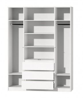 МС "Хилтон" Шкаф №1 1600 (Белый текстурный) в Ноябрьске - noyabrsk.mebel24.online | фото 3