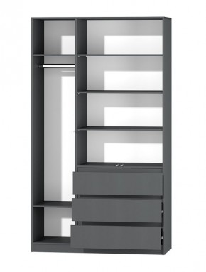 МС "Хилтон" Шкаф №2 1200 (Графит) в Ноябрьске - noyabrsk.mebel24.online | фото 3