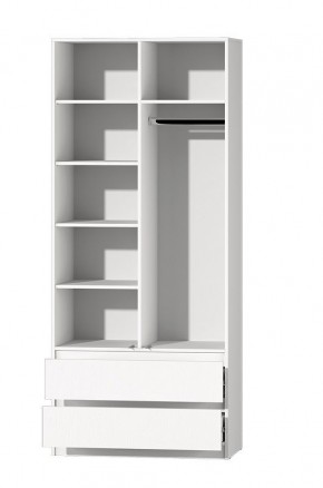 МС "Хилтон" Шкаф №3 900 (Белый текстурный) в Ноябрьске - noyabrsk.mebel24.online | фото 3