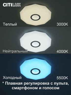 Накладной светильник Citilux Диамант Смарт CL713A30G в Ноябрьске - noyabrsk.mebel24.online | фото 4