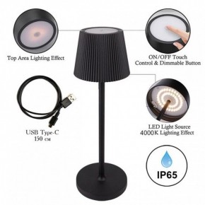 Настольная лампа декоративная Arte Lamp Fuyue A1616LT-1BK в Ноябрьске - noyabrsk.mebel24.online | фото 3