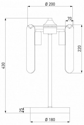 Настольная лампа декоративная Eurosvet Claire 01170/3 золото в Ноябрьске - noyabrsk.mebel24.online | фото 3
