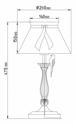 Настольная лампа декоративная Maytoni Bird ARM013-11-W в Ноябрьске - noyabrsk.mebel24.online | фото 5