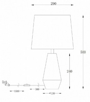Настольная лампа декоративная Maytoni Calvin Table Z181-TL-01-B в Ноябрьске - noyabrsk.mebel24.online | фото 2