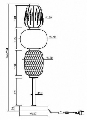 Настольная лампа декоративная Maytoni Pattern MOD267TL-L28CH3K в Ноябрьске - noyabrsk.mebel24.online | фото 4