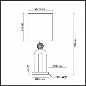 Настольная лампа декоративная Odeon Light Bagel 5410/1T в Ноябрьске - noyabrsk.mebel24.online | фото 4