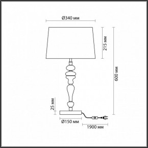 Настольная лампа декоративная Odeon Light Homi 5040/1T в Ноябрьске - noyabrsk.mebel24.online | фото 4