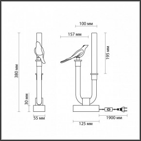 Настольная лампа декоративная Odeon Light Lark 5431/2TL в Ноябрьске - noyabrsk.mebel24.online | фото 4