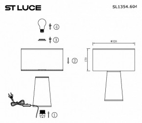 Настольная лампа декоративная ST-Luce Jackie SL1354.604.01 в Ноябрьске - noyabrsk.mebel24.online | фото 5