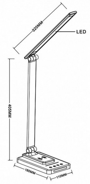 Настольная лампа офисная Arte Lamp William A5122LT-1WH в Ноябрьске - noyabrsk.mebel24.online | фото 3