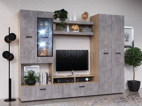 Нэнси New Пенал (ЛДСП) Бетон светлый/Сонома в Ноябрьске - noyabrsk.mebel24.online | фото 3