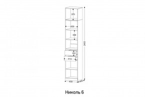 НИКОЛЬ 6 Пенал в Ноябрьске - noyabrsk.mebel24.online | фото 2