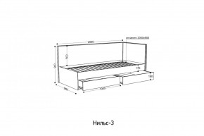 НИЛЬС - 3 Кровать с ортопедом 900 в Ноябрьске - noyabrsk.mebel24.online | фото 2