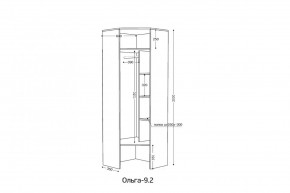 ОЛЬГА 9.2 Шкаф угловой с зеркалом в Ноябрьске - noyabrsk.mebel24.online | фото 2