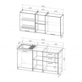 ОЛЬГА Кухонный гарнитур Стандарт 5 (1600 мм) в Ноябрьске - noyabrsk.mebel24.online | фото 2