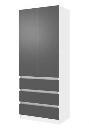 Парус Шкаф 2-х ств. 800 (Белый/Графит) в Ноябрьске - noyabrsk.mebel24.online | фото