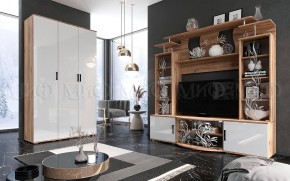 Пенал Виста (Белый глянец/Дуб крафт) в Ноябрьске - noyabrsk.mebel24.online | фото 3