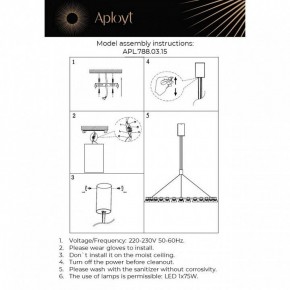 Подвесная люстра Aployt Rezeda APL.788.03.15 в Ноябрьске - noyabrsk.mebel24.online | фото 13