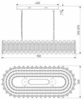 Подвесная люстра Bogate-s Chaleur 423/1 в Ноябрьске - noyabrsk.mebel24.online | фото 5