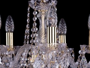 Подвесная люстра Bohemia Ivele Crystal 1402 1402/5/141/G/Leafs в Ноябрьске - noyabrsk.mebel24.online | фото 3