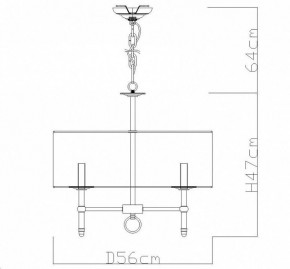 Подвесная люстра Divinare Candela 1162/01 LM-5 в Ноябрьске - noyabrsk.mebel24.online | фото 4