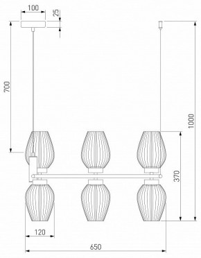 Подвесная люстра Eurosvet Alva 30183/6 латунь в Ноябрьске - noyabrsk.mebel24.online | фото 4