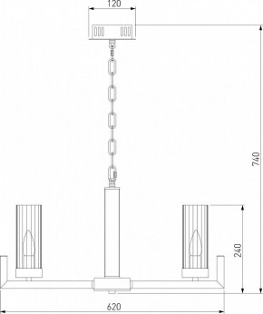 Подвесная люстра Eurosvet Arganie 60133/6 латунь в Ноябрьске - noyabrsk.mebel24.online | фото 6