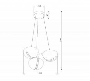 Подвесная люстра Eurosvet Emisfero 50083/3 LED золото в Ноябрьске - noyabrsk.mebel24.online | фото 6