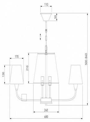 Подвесная люстра Eurosvet Milos 60153/6 латунь в Ноябрьске - noyabrsk.mebel24.online | фото 3