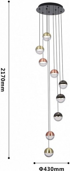 Подвесная люстра Favourite Luna 4371-9P в Ноябрьске - noyabrsk.mebel24.online | фото 5