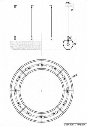 Подвесная люстра Favourite Monilibus 4015-12P в Ноябрьске - noyabrsk.mebel24.online | фото 5