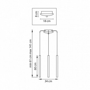 Подвесная люстра Lightstar Tubo L3T747343 в Ноябрьске - noyabrsk.mebel24.online | фото 3