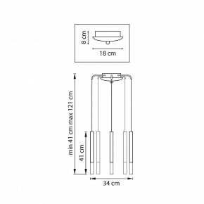 Подвесная люстра Lightstar Tubo L5T747143 в Ноябрьске - noyabrsk.mebel24.online | фото 3