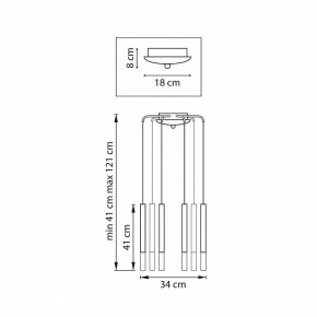Подвесная люстра Lightstar Tubo L8T747143 в Ноябрьске - noyabrsk.mebel24.online | фото 3