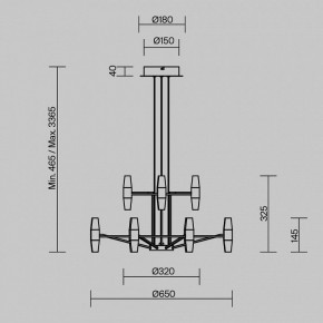 Подвесная люстра Maytoni Arana MOD401PL-L72BS3K в Ноябрьске - noyabrsk.mebel24.online | фото 5