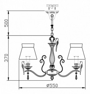 Подвесная люстра Maytoni Bird ARM013-03-W в Ноябрьске - noyabrsk.mebel24.online | фото 6