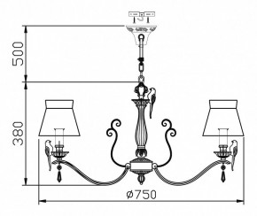 Подвесная люстра Maytoni Bird ARM013-08-W в Ноябрьске - noyabrsk.mebel24.online | фото 5
