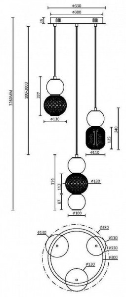 Подвесная люстра Maytoni Drop MOD273PL-L33G3K в Ноябрьске - noyabrsk.mebel24.online | фото 2