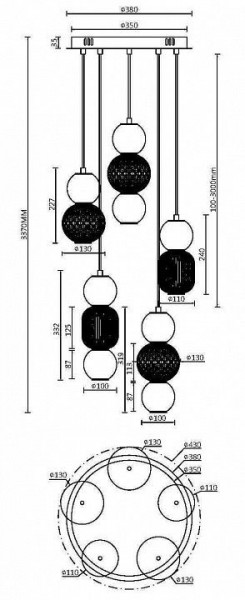 Подвесная люстра Maytoni Drop MOD273PL-L80G3K в Ноябрьске - noyabrsk.mebel24.online | фото 2
