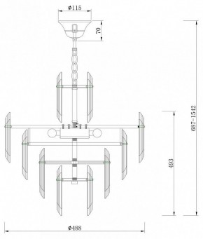 Подвесная люстра Maytoni Flare DIA200PL-06G в Ноябрьске - noyabrsk.mebel24.online | фото 7