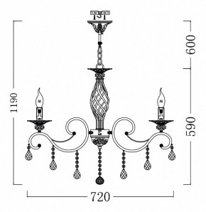 Подвесная люстра Maytoni Grace ARM247-08-G в Ноябрьске - noyabrsk.mebel24.online | фото 4