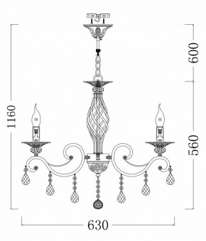 Подвесная люстра Maytoni Grace RC247-PL-06-R в Ноябрьске - noyabrsk.mebel24.online | фото 5
