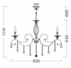 Подвесная люстра Maytoni Grace RC247-PL-10-R в Ноябрьске - noyabrsk.mebel24.online | фото 6