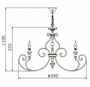 Подвесная люстра Maytoni Karina H631-PL-08-B в Ноябрьске - noyabrsk.mebel24.online | фото 3