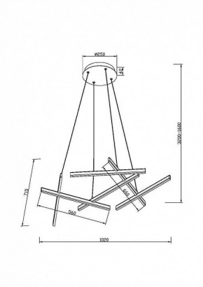 Подвесная люстра Maytoni Line MOD016PL-L80WK в Ноябрьске - noyabrsk.mebel24.online | фото 4