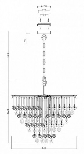 Подвесная люстра Maytoni Linn MOD091PL-07CH в Ноябрьске - noyabrsk.mebel24.online | фото 4