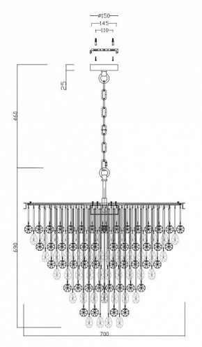 Подвесная люстра Maytoni Linn MOD091PL-09CH в Ноябрьске - noyabrsk.mebel24.online | фото 3