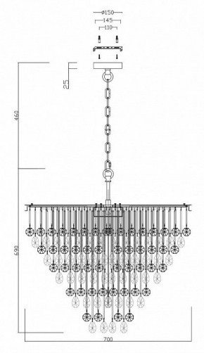 Подвесная люстра Maytoni Linn MOD091PL-09G в Ноябрьске - noyabrsk.mebel24.online | фото 4