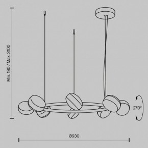 Подвесная люстра Maytoni Mind MOD299PL-L80BC3K в Ноябрьске - noyabrsk.mebel24.online | фото 4